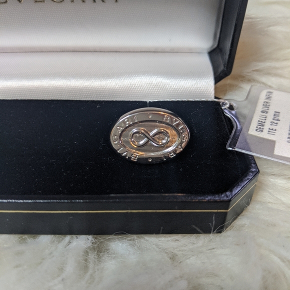 BULGARI Silver cuff links NEVER WORN - Picture 3 of 3